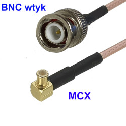 Pigtail MCX plug - BNC plug RG316 20cm