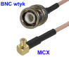 Pigtail MCX wtyk - BNC wtyk RG316 20cm