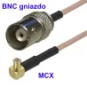 Pigtail MCX zástrčka - BNC zásuvka RG316 20cm