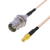 Pigtail MCX plug - BNC socket CHASSIS 20cm v4