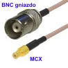 Pigtail MCX wtyk - BNC gniazdo RG316 20cm v2