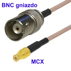 Plug coadă MCX - mufă BNC RG316 1m v2