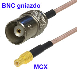 Pigtail MCX wtyk - BNC gniazdo RG316 2m v2
