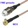 Pigtail MCX - FME gniazdo RG316 20cm