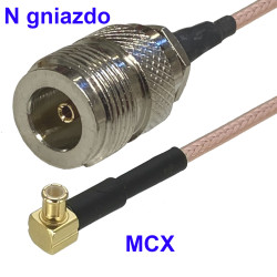 Pigtail MCX - N socket RG316 20cm