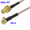Pigtail MCX - SMA-RP socket RG316 30cm