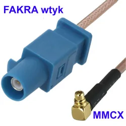 Fișă coadă MMCX - mufa FAKRA RG316 20cm