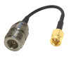 Pigtail N socket / SMA plug RG174 1m