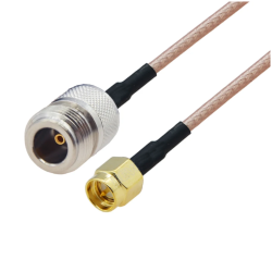 Pigtail N socket / SMA plug RG316 2m