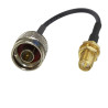 Pigtail N plug / SMA-RP socket 20cm