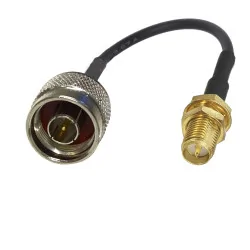 Pigtail N plug / SMA-RP socket 2m