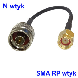 Pigtail N plug / SMA-RP plug 2m