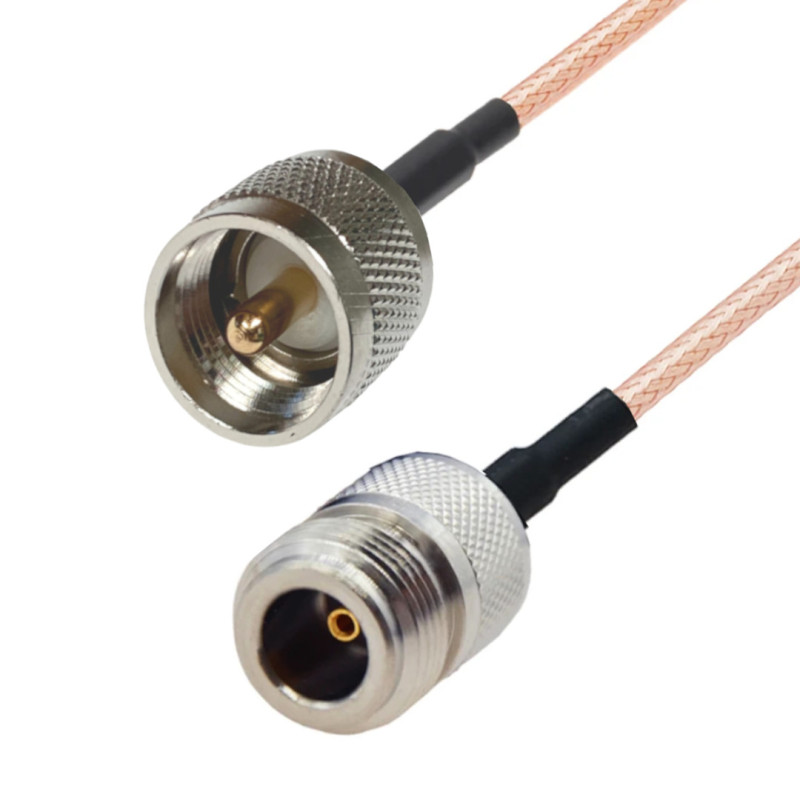 Pigtail N socket / UHF plug RG316 3m