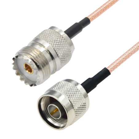 Pigtail N plug / UHF socket RG316 2m