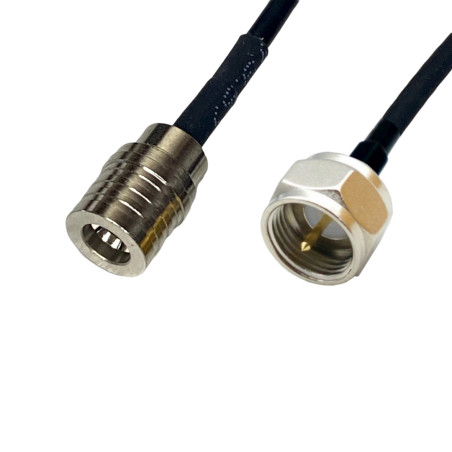 Pigtail QMA plug / F plug 20cm RG174