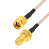 Pigtail SMA socket/SMA plug 2m RG316