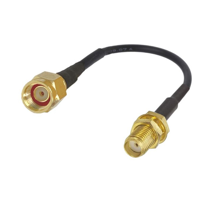 Pigtail SMA socket / SMA-RP plug RG174 - 1m