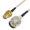 Pigtail SMA socket / TNC plug RG316 1m