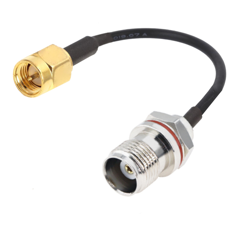 Pigtail SMA plug / TNC socket RG174 20cm