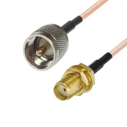 Pigtail SMA zásuvka / UHF zástrčka RG316 20cm