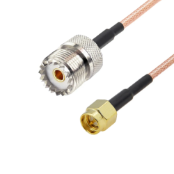 Pigtail SMA plug/UHF socket RG316 2m