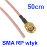 Pigtail SMA-RP wtyk 50cm RG316