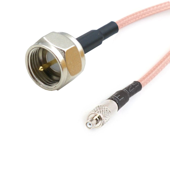 Pigtail TS9 socket / F plug 15cm RG316