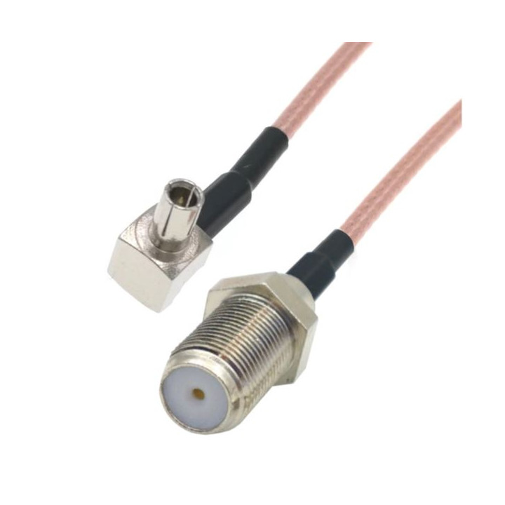 Pigtail TS9 wtyk / F gniazdo 15cm RG316