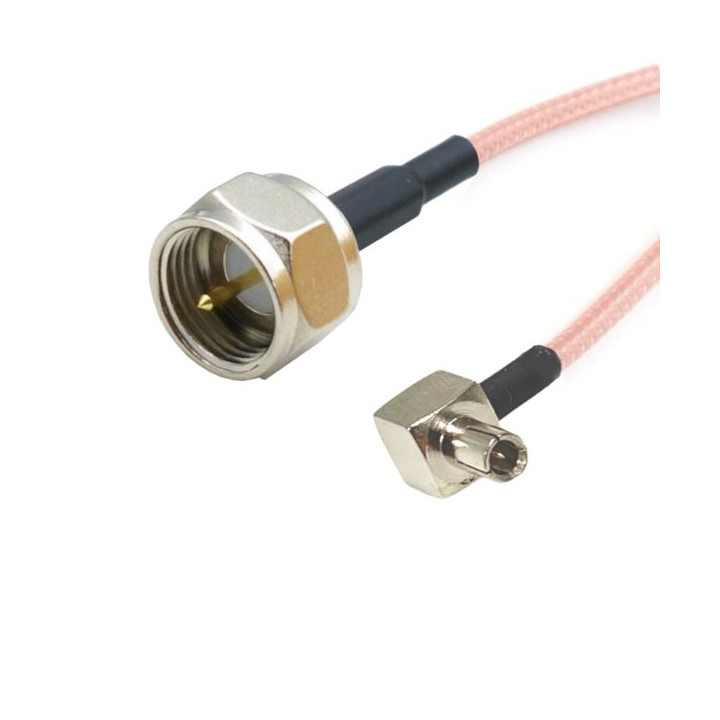 Pigtail TS9 wtyk / F wtyk 15cm RG316