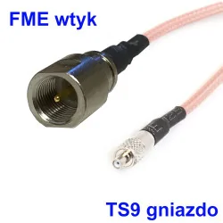 Pigtail TS9 socket / FME plug 15cm RG316