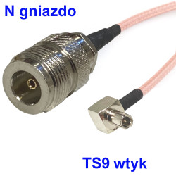 Pigtail TS9 plug / N socket 15cm RG316
