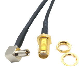 Pigtail adapter TS9 wtyk / SMA gniazdo RG174 20cm