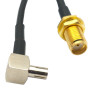 Pigtail adapter TS9 plug / SMA socket RG174 20cm