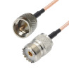 Pigtail UHF socket / UHF plug RG316 3m