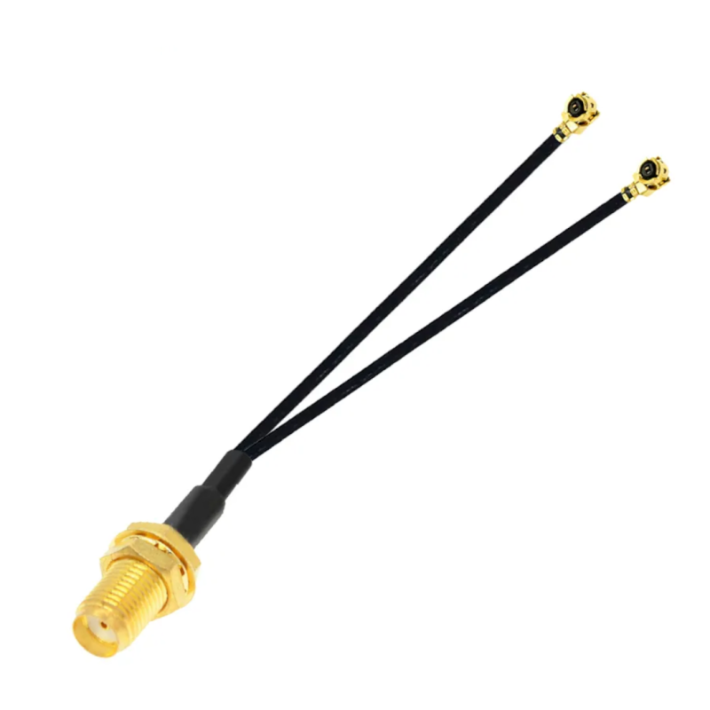 Pigtail TYPE Y 2 x UFL - SMA socket RF1.13 25cm