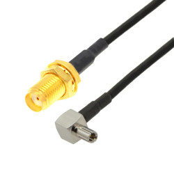 Anténní kabel TS9 zástrčka / SMA zásuvka RG174 1m v1