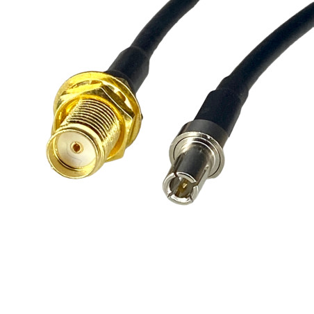 Cablu antenă mufa TS9 / mufa SMA RG174 1m v2