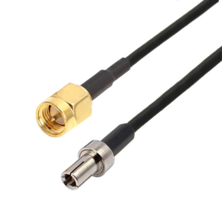 Anténní kabel TS9 zástrčka / SMA zástrčka RG174 1m v2