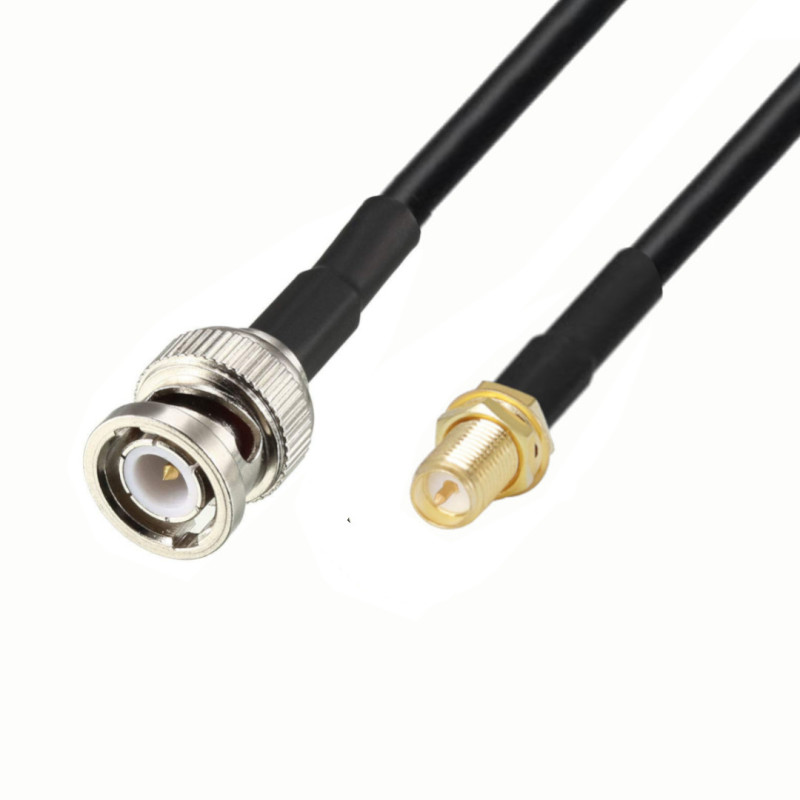 Antenna cable BNC plug / SMA RP socket RG58 3m