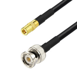 Antenna cable BNC plug / SMB socket RG58 1m