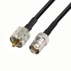 Anténní kabel BNC zásuvka / UHF zástrčka RG58 1m