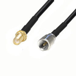 Antenna cable FME plug / SMA socket RG58 15m