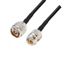 Antenna cable N plug / N socket RG58 3m