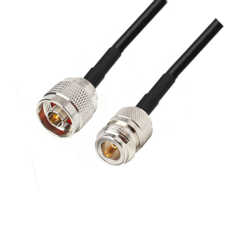 Antenna cable N plug / N socket RG58 15m