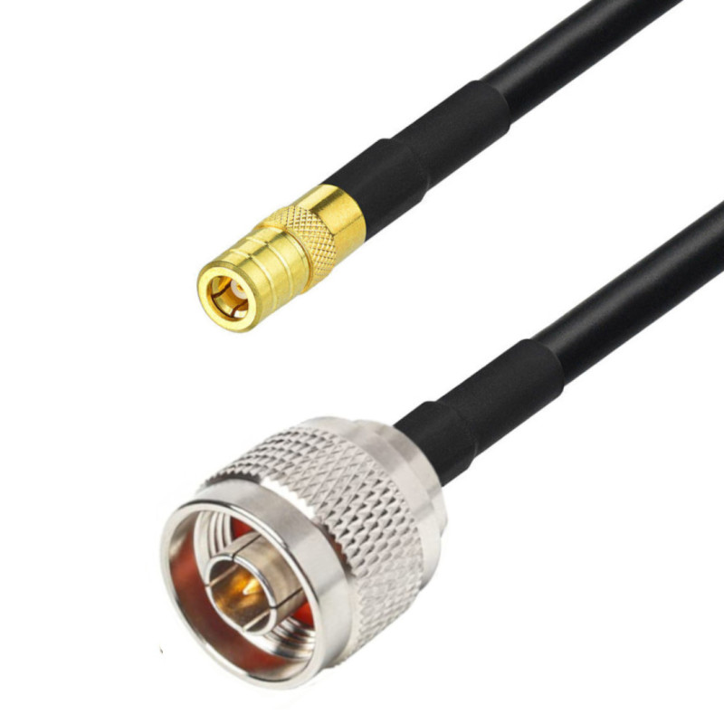 Antenna cable N plug / SMB socket RG58 1m