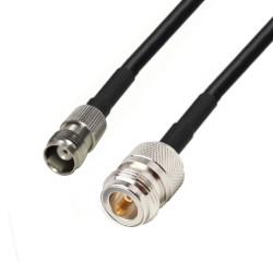Antenna cable N socket / TNC socket RG58 10m