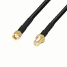 Antenna cable SMA socket / SMA-RP plug RG58 1m