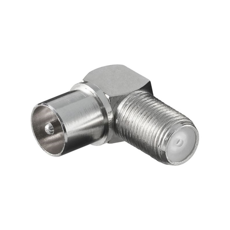 RF adapter plug / F-socket ANGLED