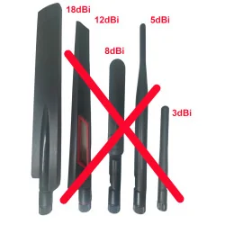 Antena WiFi 2.4GHz 5,8GHz Dual Band 18dBi SMA