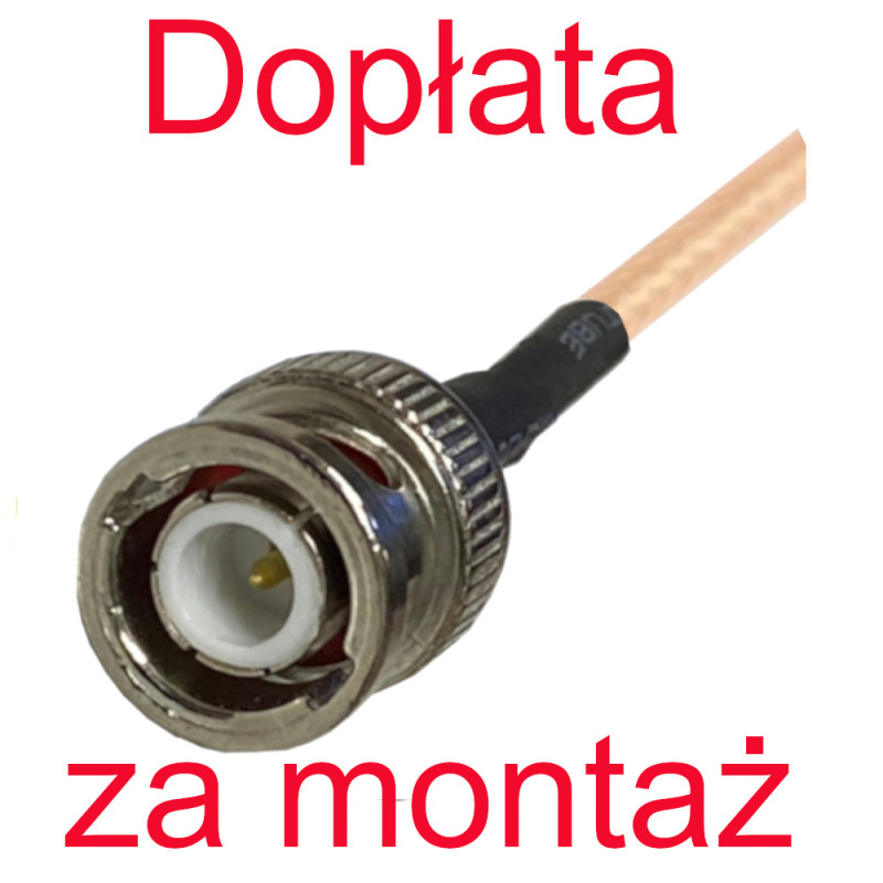 Montaż złącza BNC wtyk PROSTY